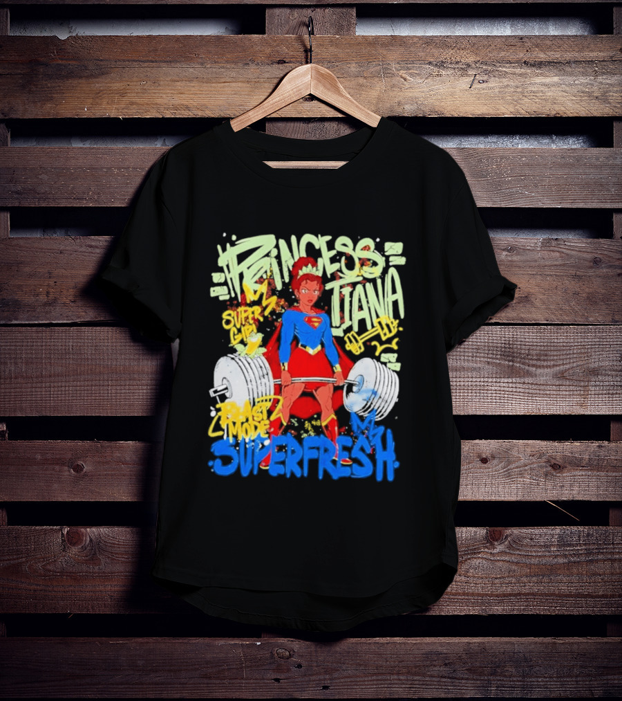 Princess Tiana Supergirl Beast Mode Superfresh Strength Powerlifting T-Shirt