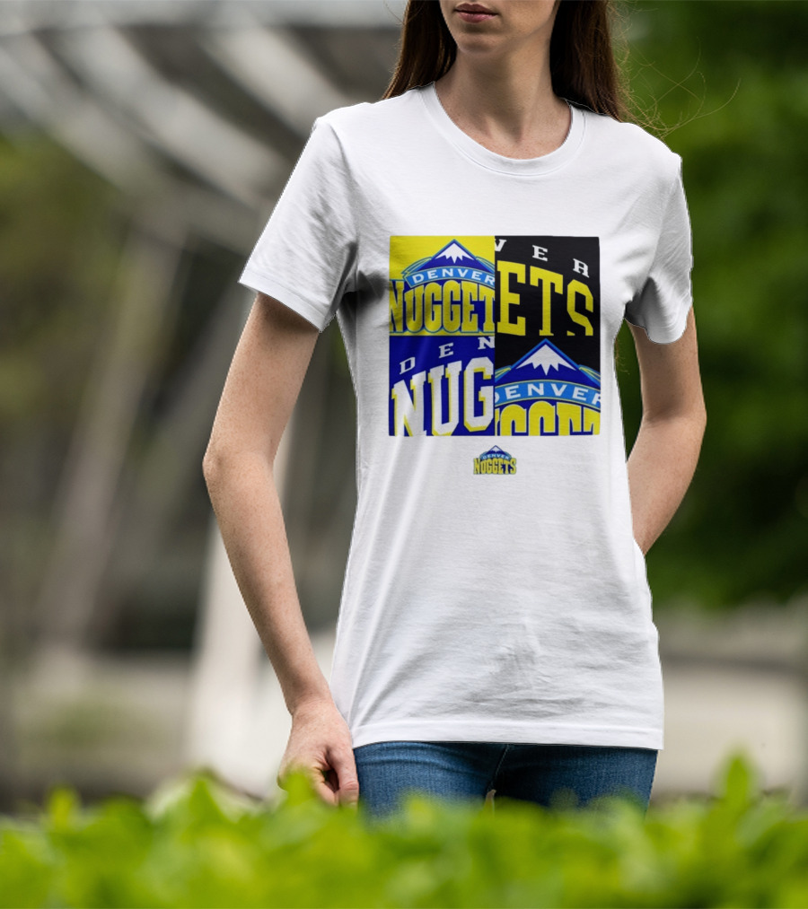 Denver Nuggets New Era Block Retro Split Collage T-Shirt