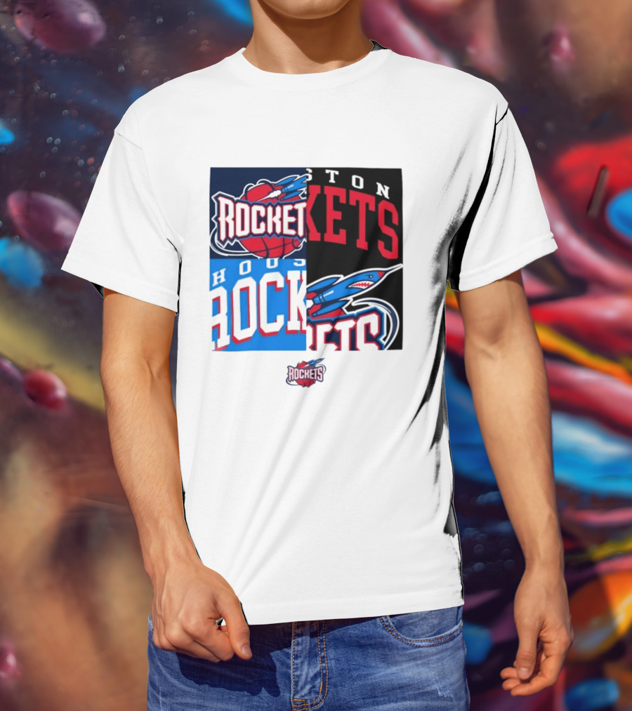 Houston Rockets New Era Block Basketball Team T-Shirt