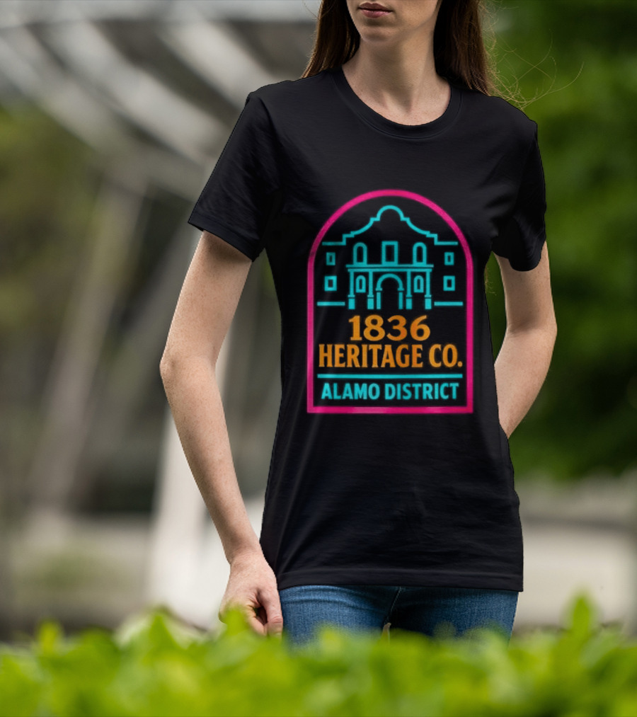 San Antonio Spurs 1836 Heritage Co Alamo District T-Shirt