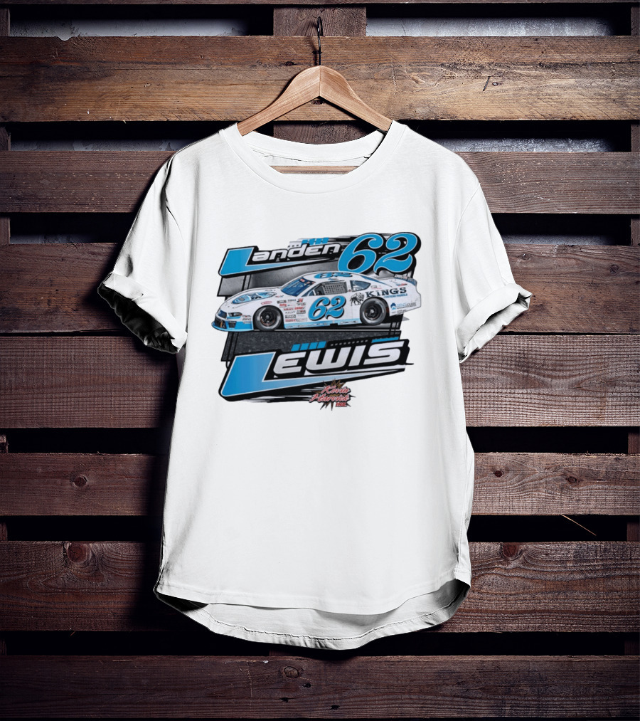 Landen 62 Lewis Kings Custom Panels Kevin Harvick Inc Racing Car T-Shirt