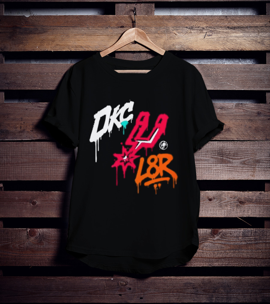 OKC Spurs U L8R Basketball Graffiti T-Shirt