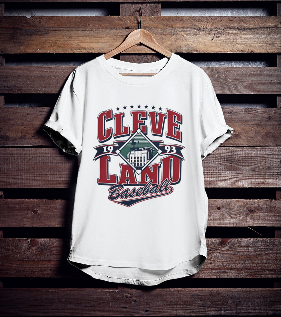 Cleveland Baseball 1993 Cleveland Municipal Stadium Major League Baseball T-Shirt