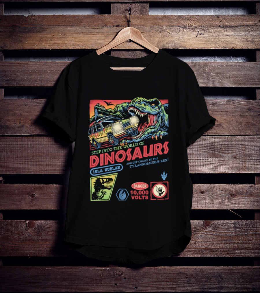 Step Into The World Of Dinosaurs Jala Muzlar T. Anadromerus Rex Danger 10,000 Volts T-Shirt