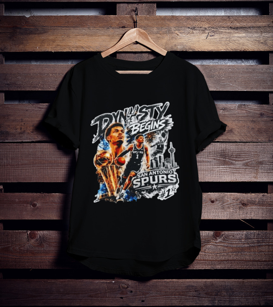 Dynasty Begins San Antonio Spurs #1 Victor Wembanyama T-Shirt