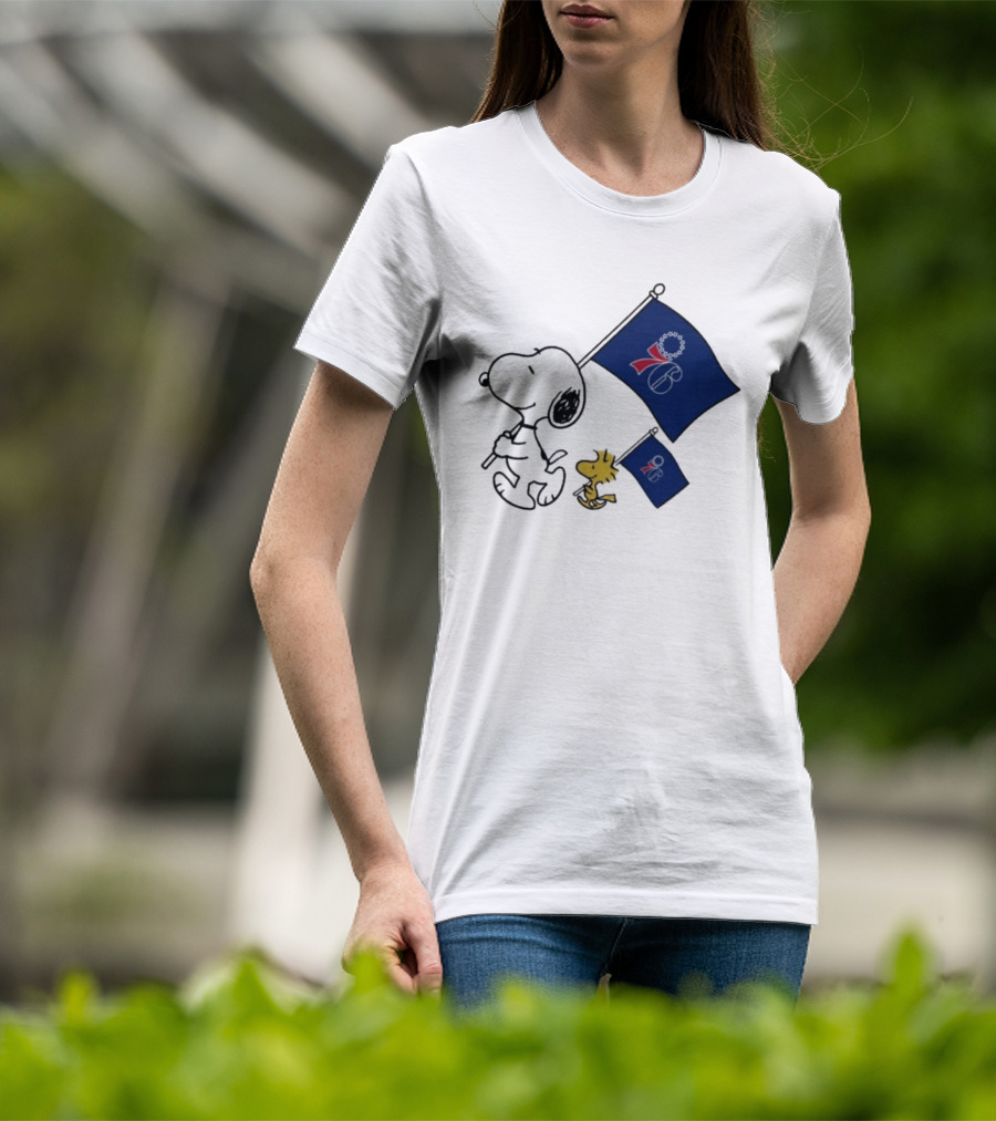 NBA Philadelphia 76ers Snoopy Woodstock Flag Peanuts Basketball T-Shirt