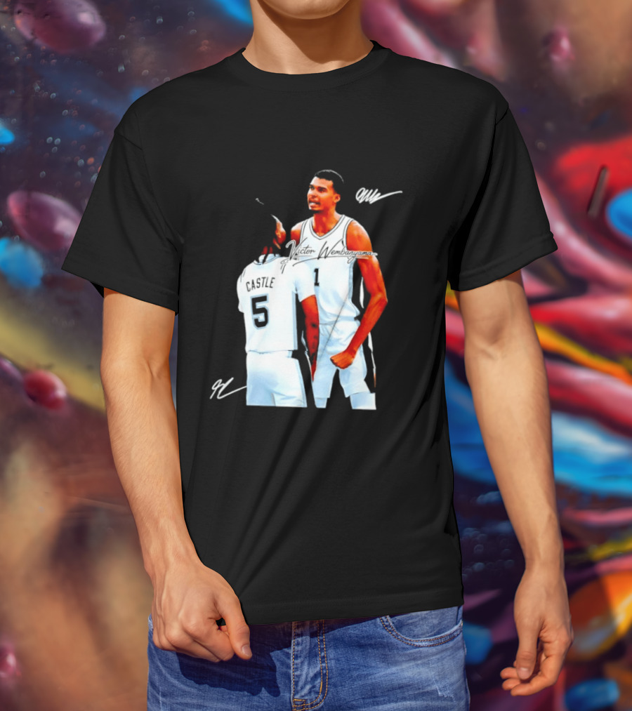 Victor Wembanyama Stephon Castle San Antonio Spurs NBA Basketball 1 5 T-Shirt