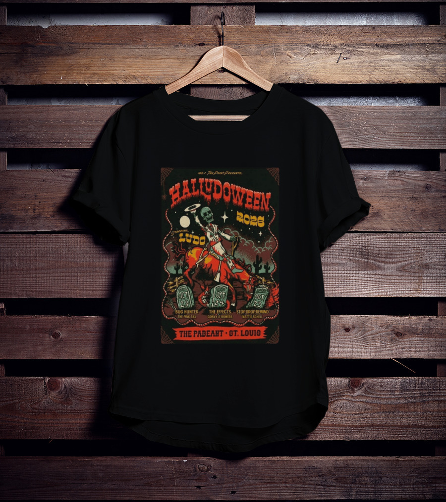 HaluDOWEEN 2026 Ludo Live St. Louis With The Effects And Bug Hunter The Pageant T-Shirt