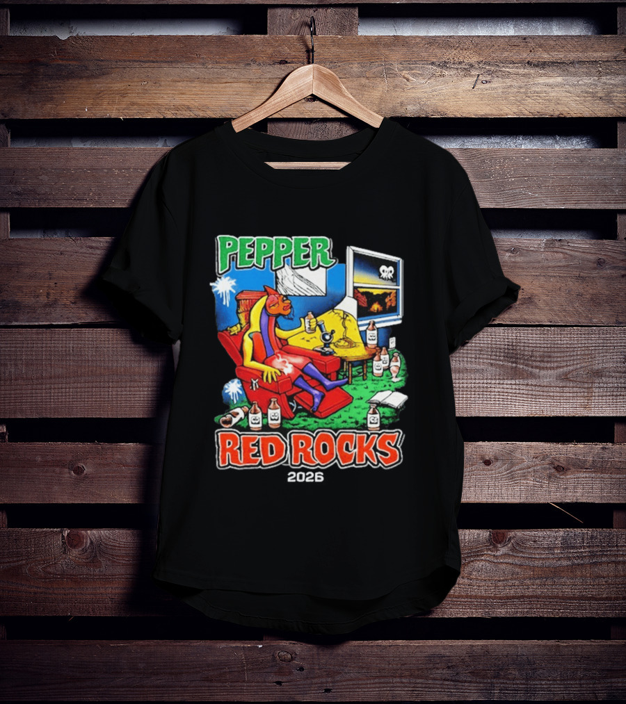 Pepper Red Rocks Amphitheatre 2026 Morrison Colorado Psychedelic Vibes T-Shirt