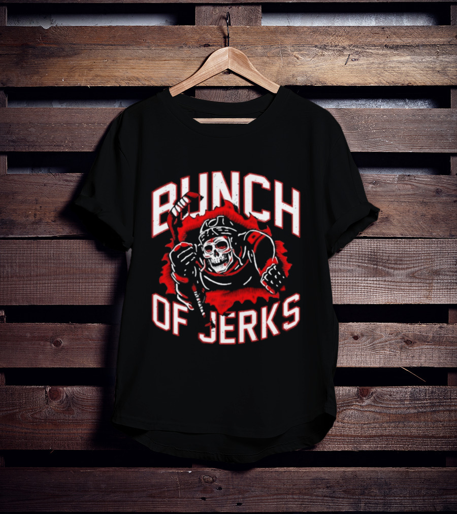 Bunch Of Jerks Skeleton Carolina Hurricanes Hockey T-Shirt