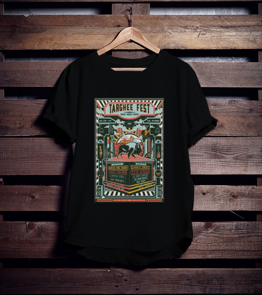 Targhee Fest 2026 Grand Targhee Resort Alta Wyoming Marcus King Band Charley Crockett Ryan Bingham T-Shirt