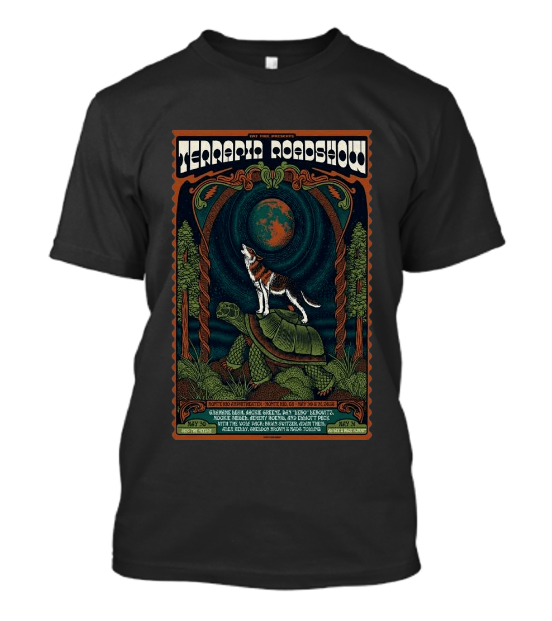 Terrapin Roadshow Monte Rio May 30 31 2026 Featuring Greene Leah Jackie Greene And More T-Shirt