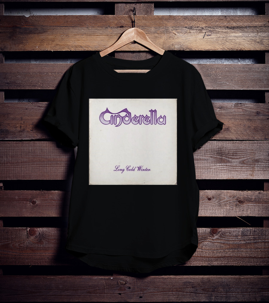Cinderella Long Cold Winter Album Cover Art Purple T-Shirt