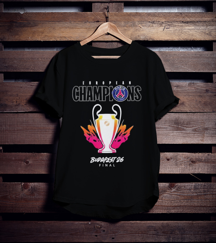 European Champions PSG Budapest 2026 Final T-Shirt