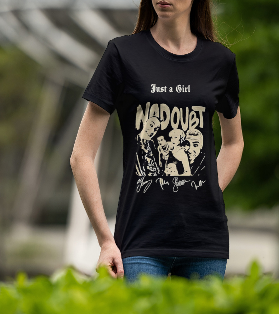 Just A Girl No Doubt Members Signatures T-Shirt