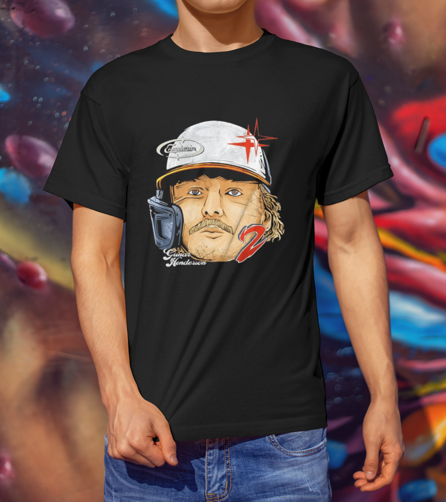 Gunnar Henderson Baltimore Orioles Number 2 Baseball Player Graphic Cabrinero Star T-Shirt