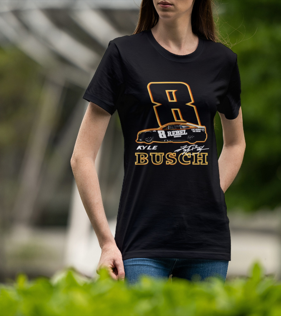 Kyle Busch 8 Rebel NASCAR Racing Car T-Shirt