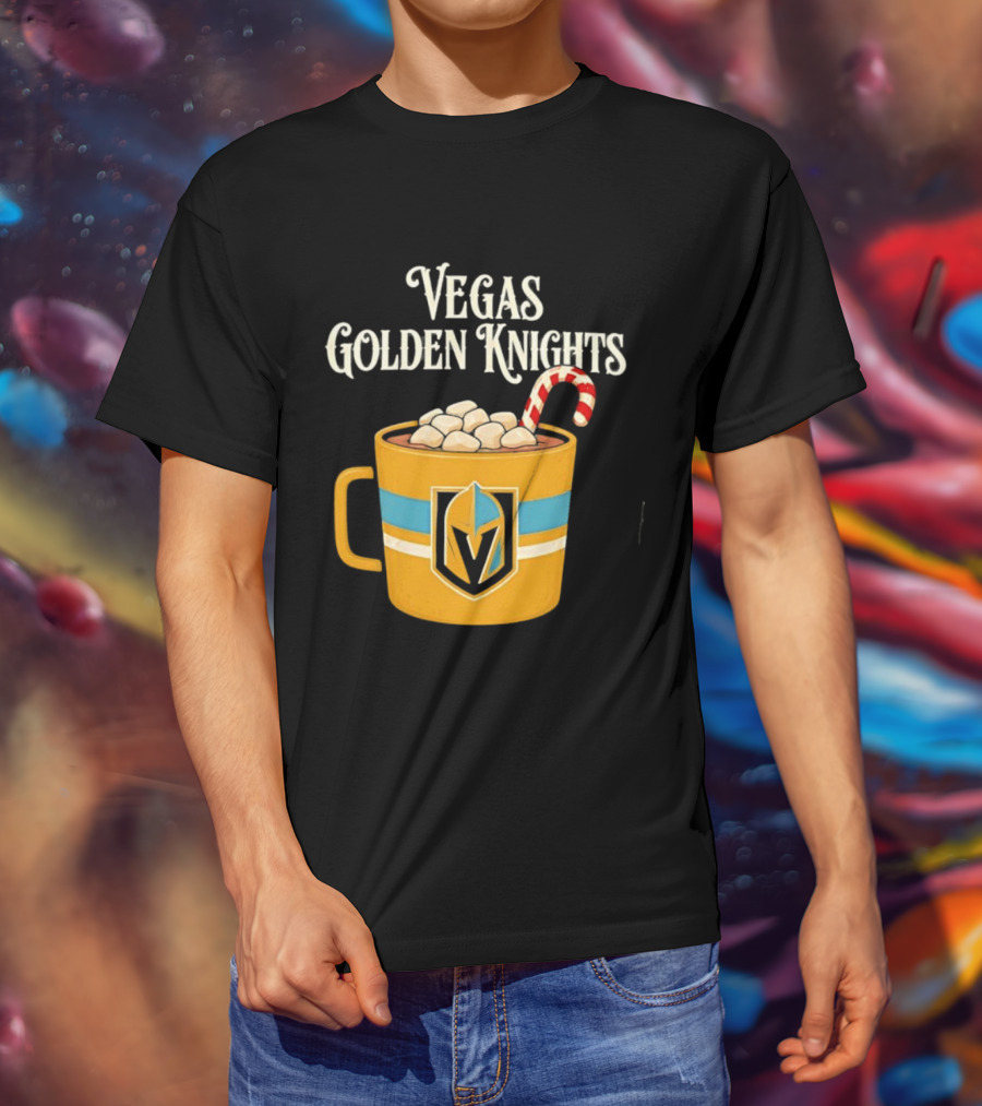 Vegas Golden Knights With Candy Cane Richmond T-Shirt
