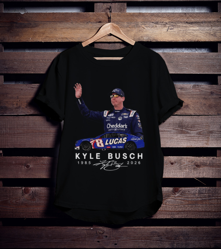Kyle Busch NASCAR 8 Lucas Oil Cheddar's Scratch Kitchen 2026 T-Shirt