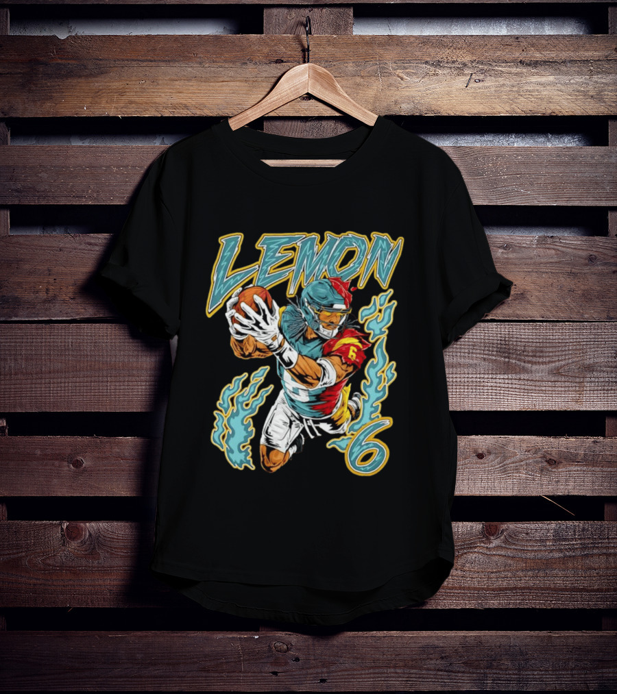 Philadelphia Eagles Football At Number 6 Makai Lemon Action T-Shirt