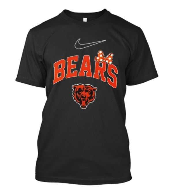 Chicago Bears Boo To You Fa Boo Lous Rugby Minnie Bow 2 Sided T-Shirt