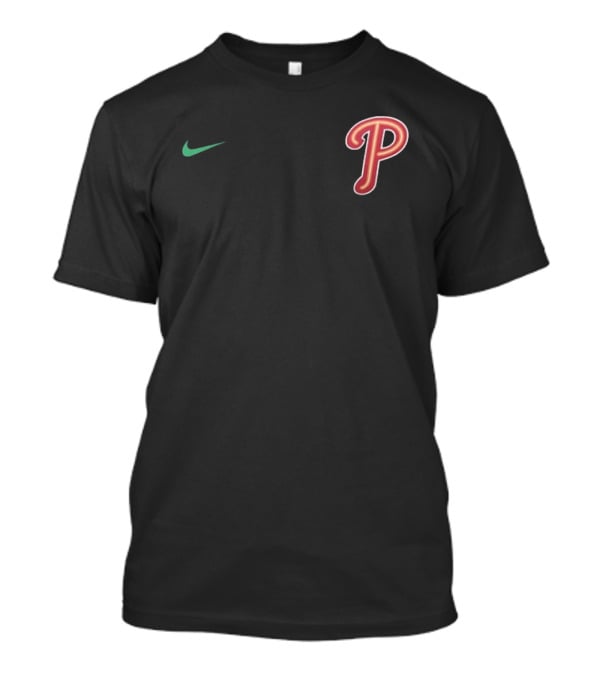 Philadelphia Phillies Nike P Logo Ring The Bell 2 Sided T-Shirt