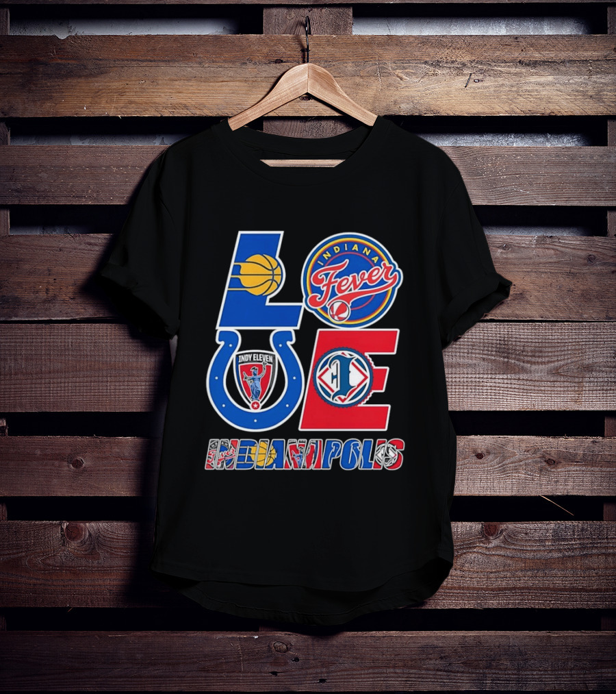 Indiana Fever Indianapolis Colts Inspired LOVE Indianapolis T-Shirt
