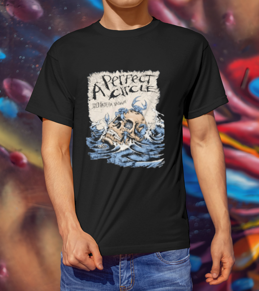 A Perfect Circle Skull Red Bacteria Vacuum Oceanic T-Shirt
