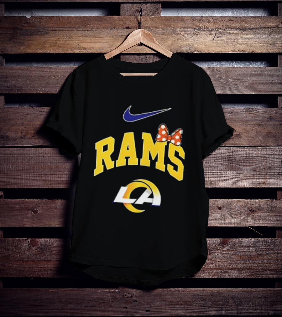 Los Angeles Rams Boo To You Fa Boo Lous Rugby Nike LA Bow T-Shirt