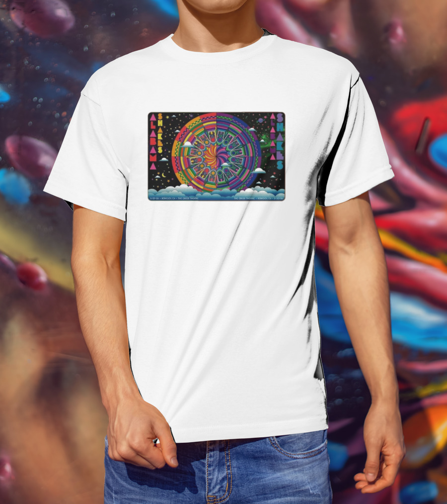 Alabama Shakes Concert The Greek Theatre Berkeley CA 5 29 26 Psychedelic Rainbow Spiral Clouds And Stars T-Shirt