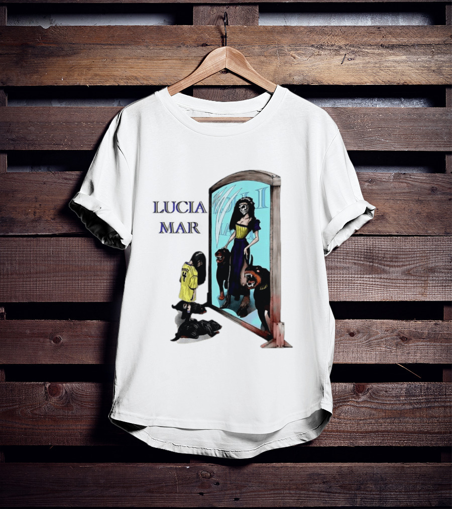 Dungeon Crawler Carl Lucia Mar Mirror Reflection With Dogs T-Shirt