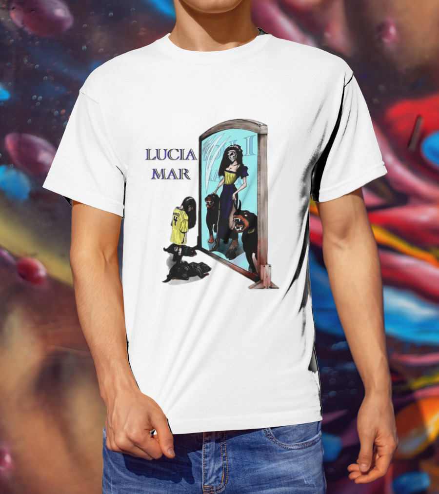 Dungeon Crawler Carl Lucia Mar Mirror Reflection With Dogs T-Shirt