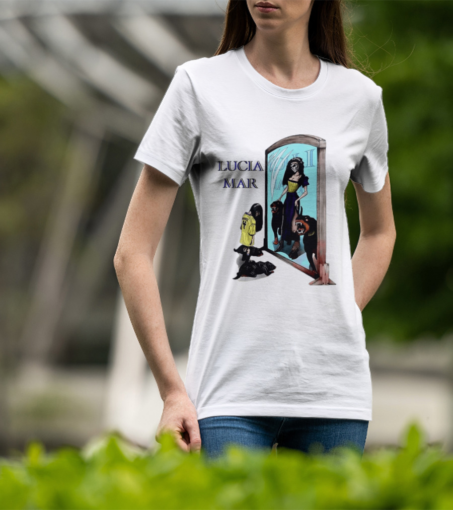 Dungeon Crawler Carl Lucia Mar Mirror Reflection With Dogs T-Shirt