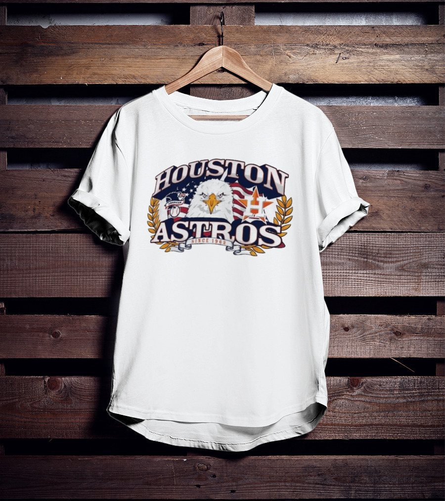Houston Astros Americana Eagle Since 1962 Patriotic Baseball Fan Gear T-Shirt