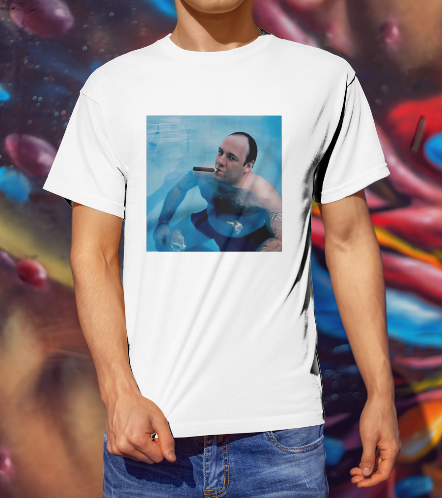 Tony Soprano The Sopranos Pool Scene Cigar Water Moment T-Shirt