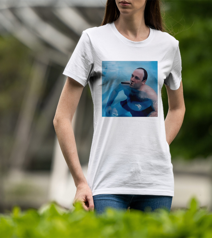Tony Soprano The Sopranos Pool Scene Cigar Water Moment T-Shirt