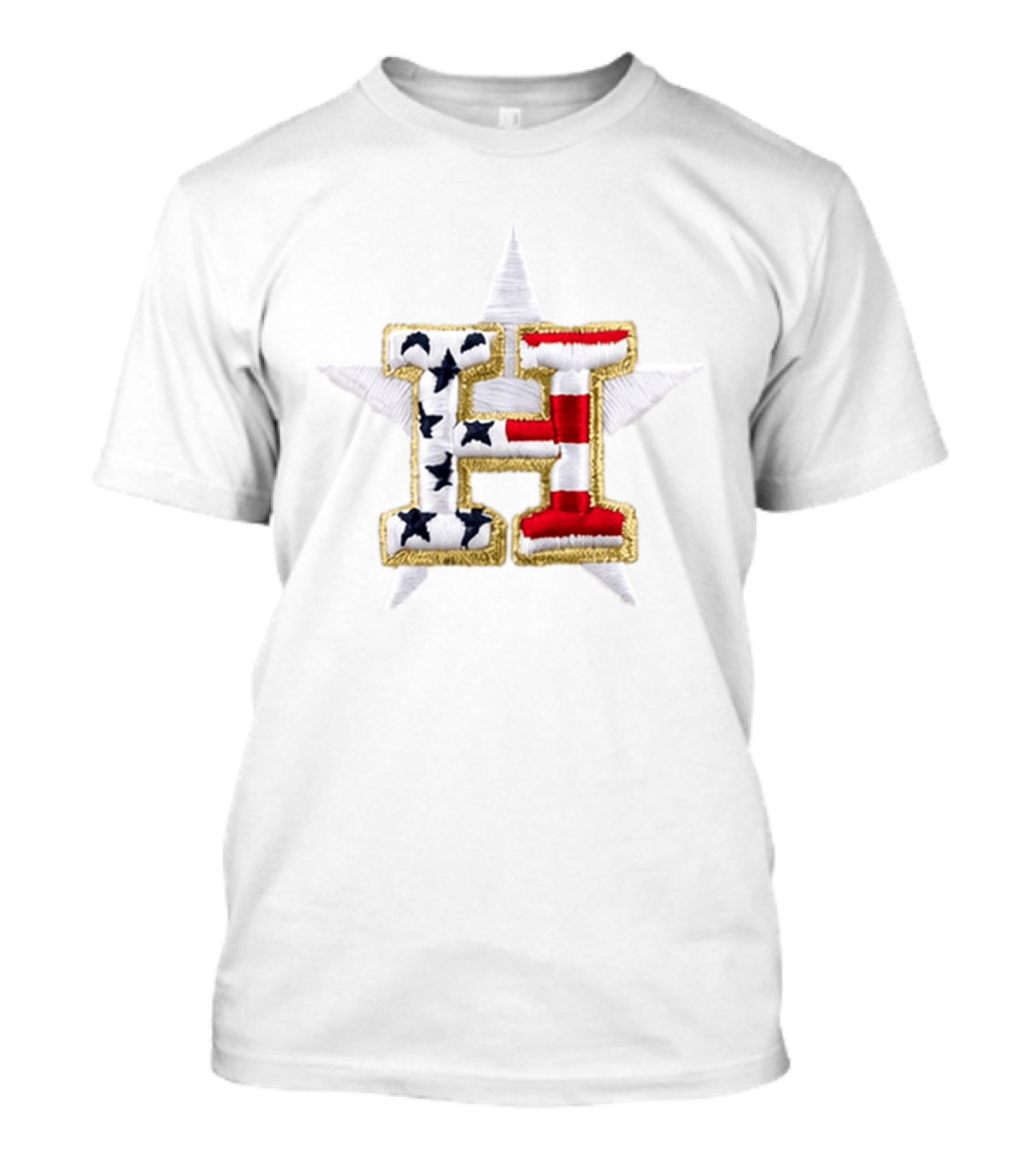 America 250th Astros Stars Stripes Patriotic Hat T-Shirt