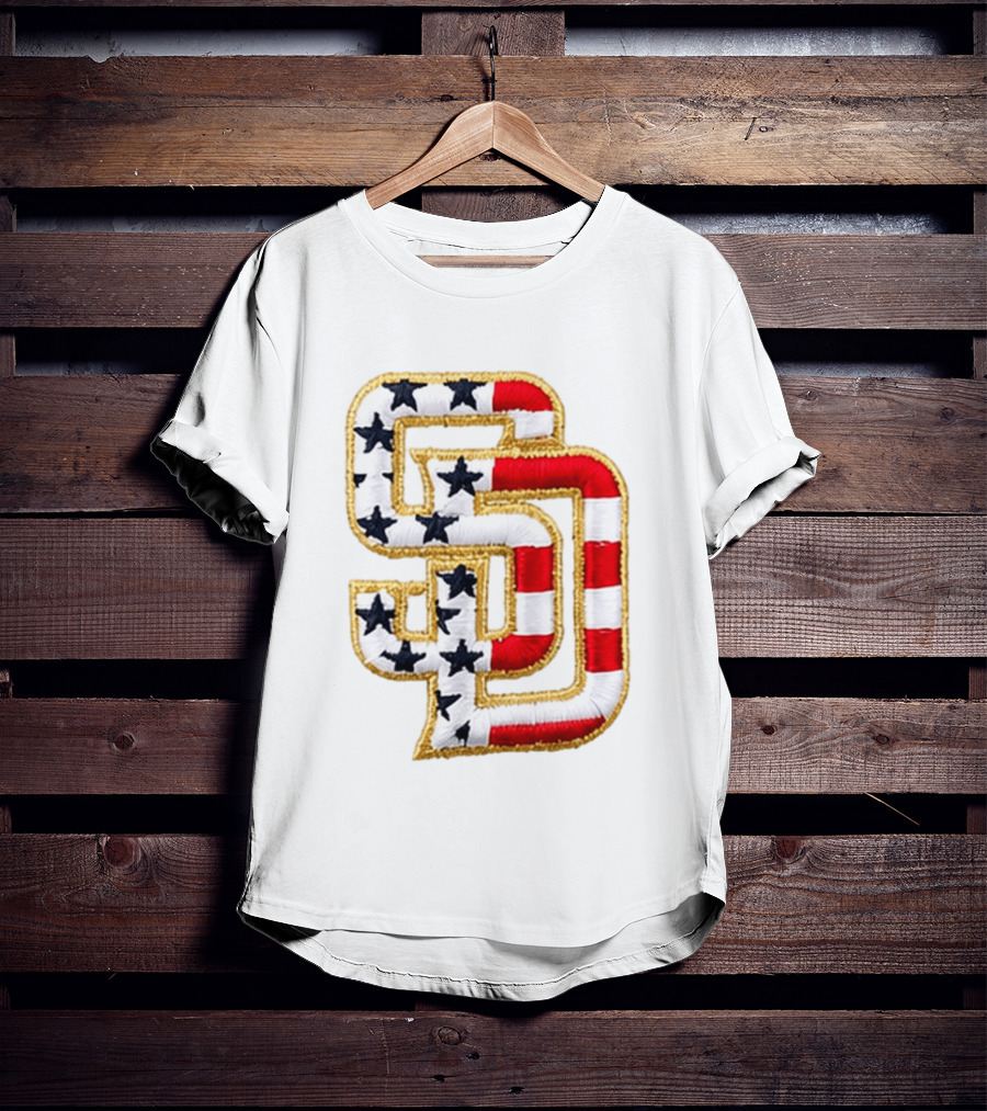 San Diego Padres America 250 Stars And Stripes SD Baseball Cap T-Shirt