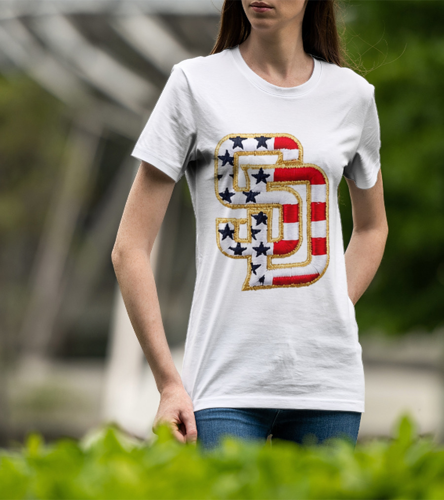 San Diego Padres America 250 Stars And Stripes SD Baseball Cap T-Shirt