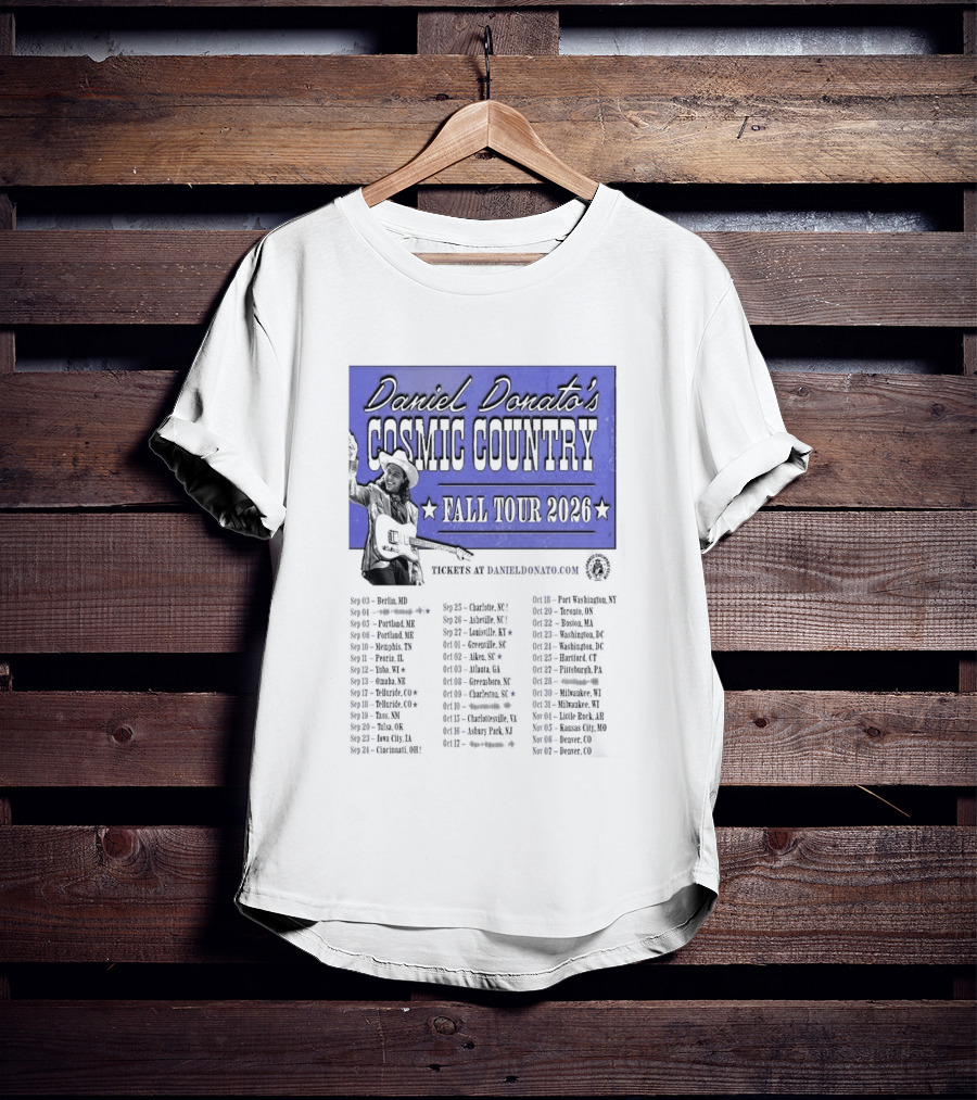 Daniel Donato Cosmic Country Fall Tour 2026 With Tour Dates T-Shirt