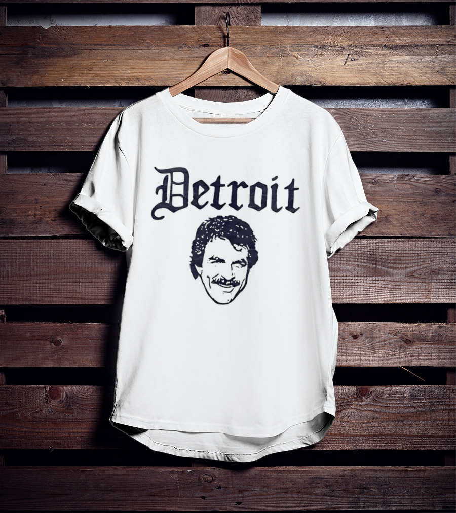 Detroit Tom Selleck Mustache T-Shirt