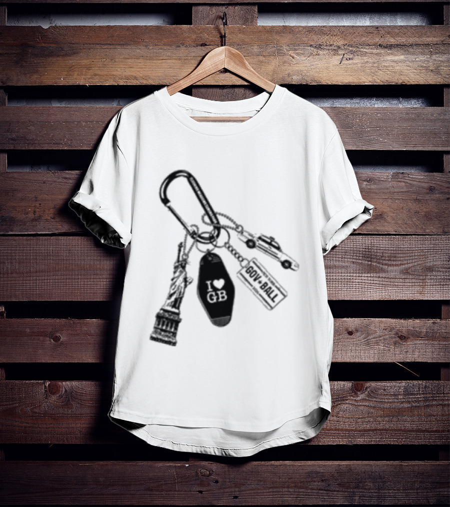 Governors Ball Music Festival 2023 Keychain Lineup Essentials T-Shirt