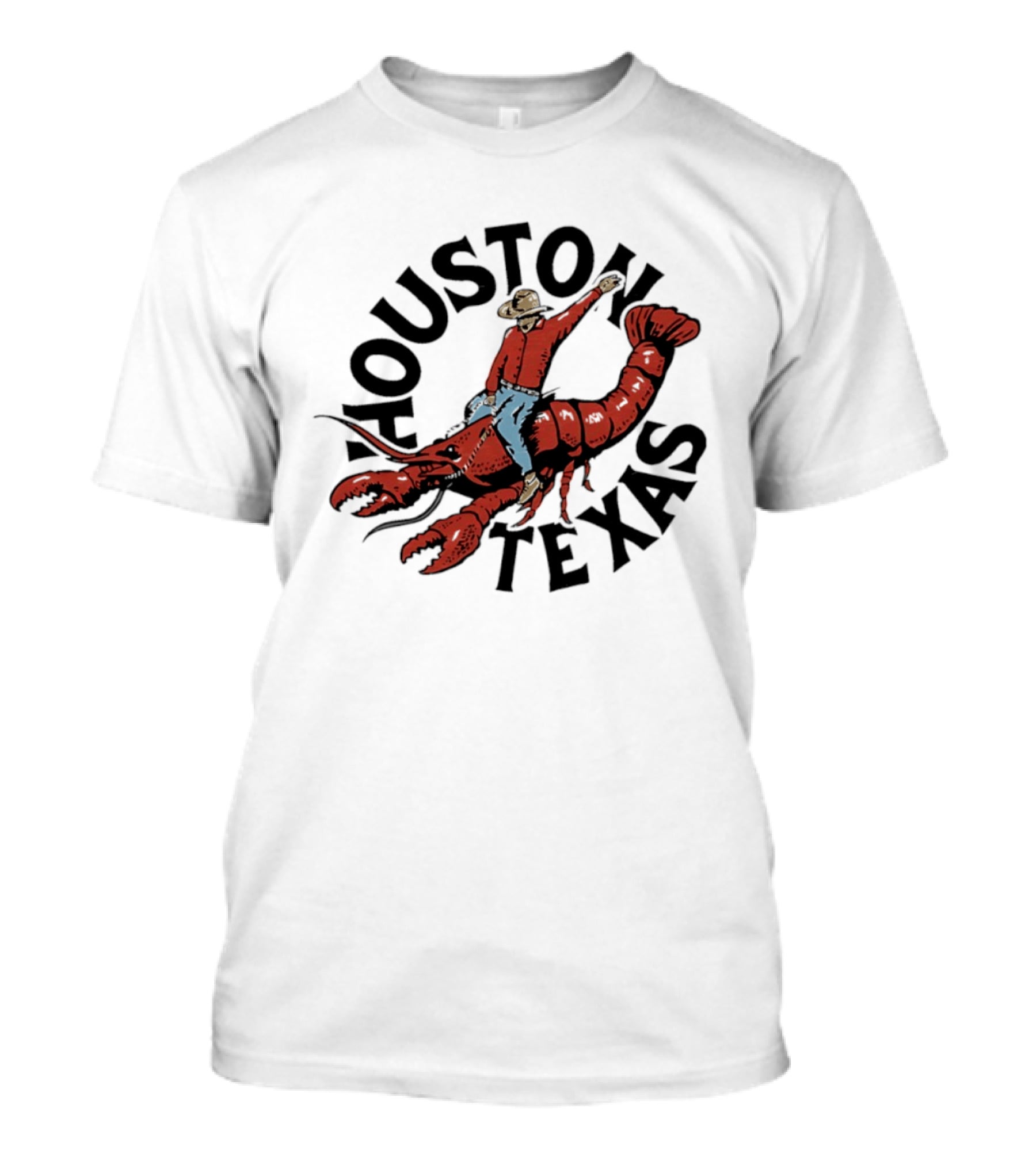 Houston Texas Crawfish Cowboy Riding Effigy T-Shirt