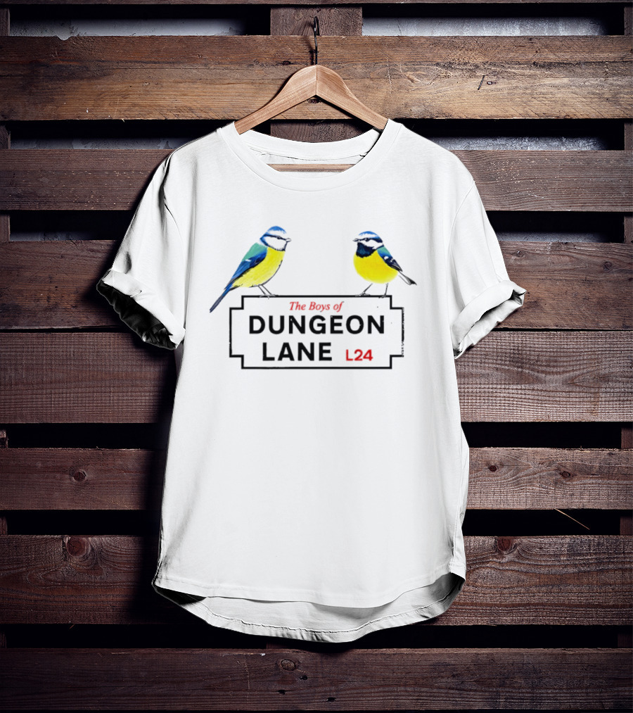 The Boys Of Dungeon Lane L24 Two Blue And Yellow Birds T-Shirt