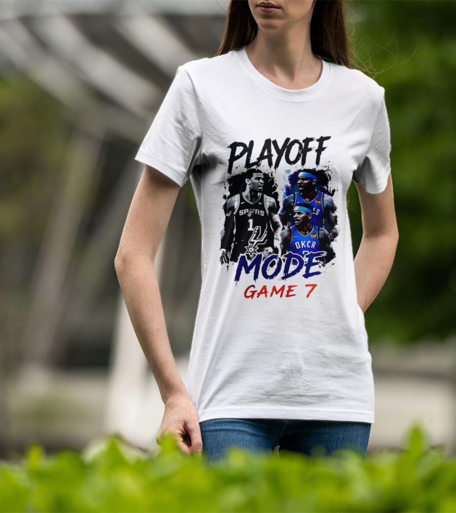 Playoff Mode Game 7 Victor Wembanyama San Antonio Spurs Vs Shai Gilgeous Alexander Oklahoma City Thunder T-Shirt