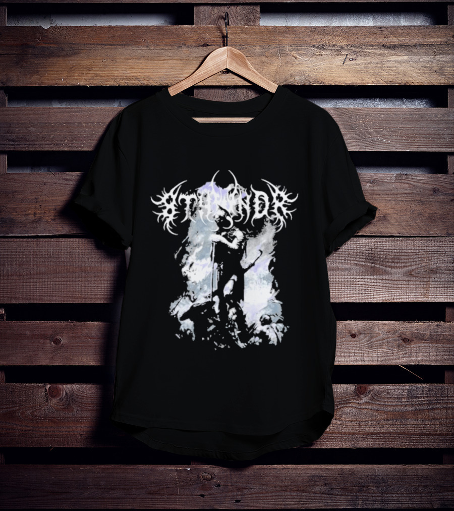 8Thwndr Hellfire Gothic Aesthetic Demon Artistry Ethereal Demon Wings T-Shirt