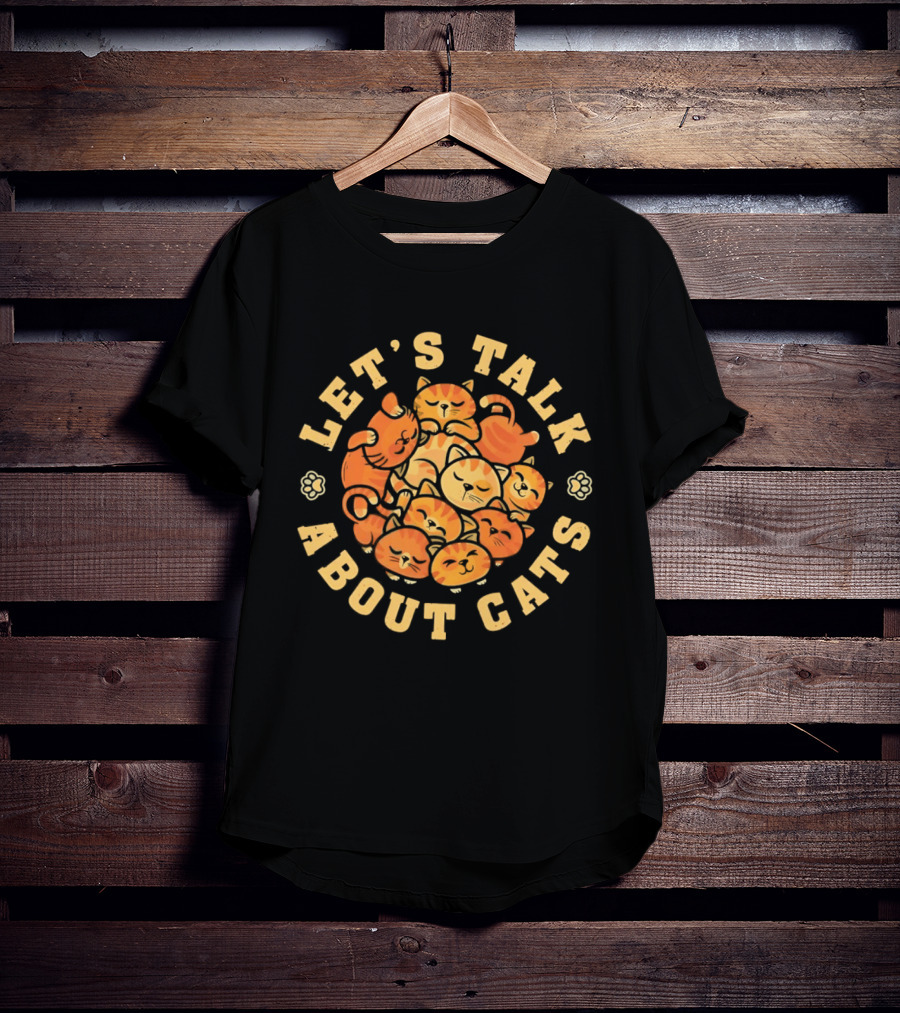 Let's Talk About Cats Cute Orange Tabby Kittens T-Shirt
