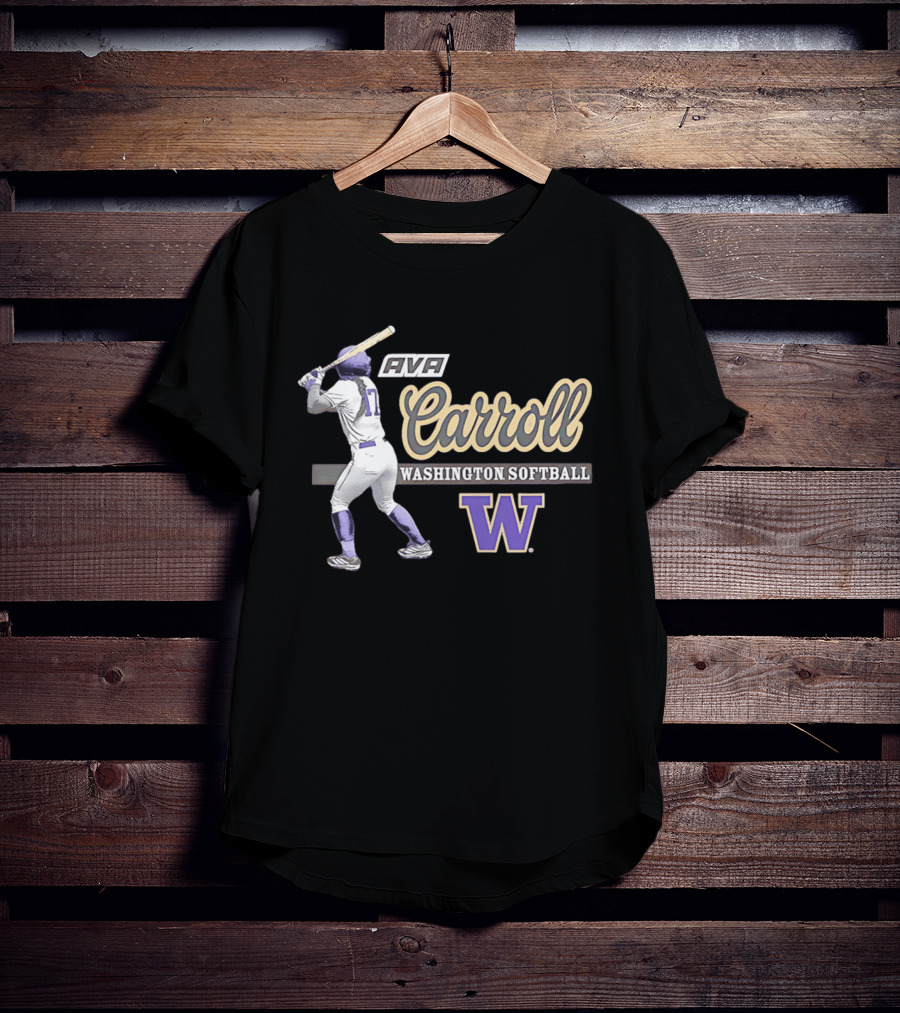 Ava Carroll Washington Softball Huskies W Logo 90s T-Shirt