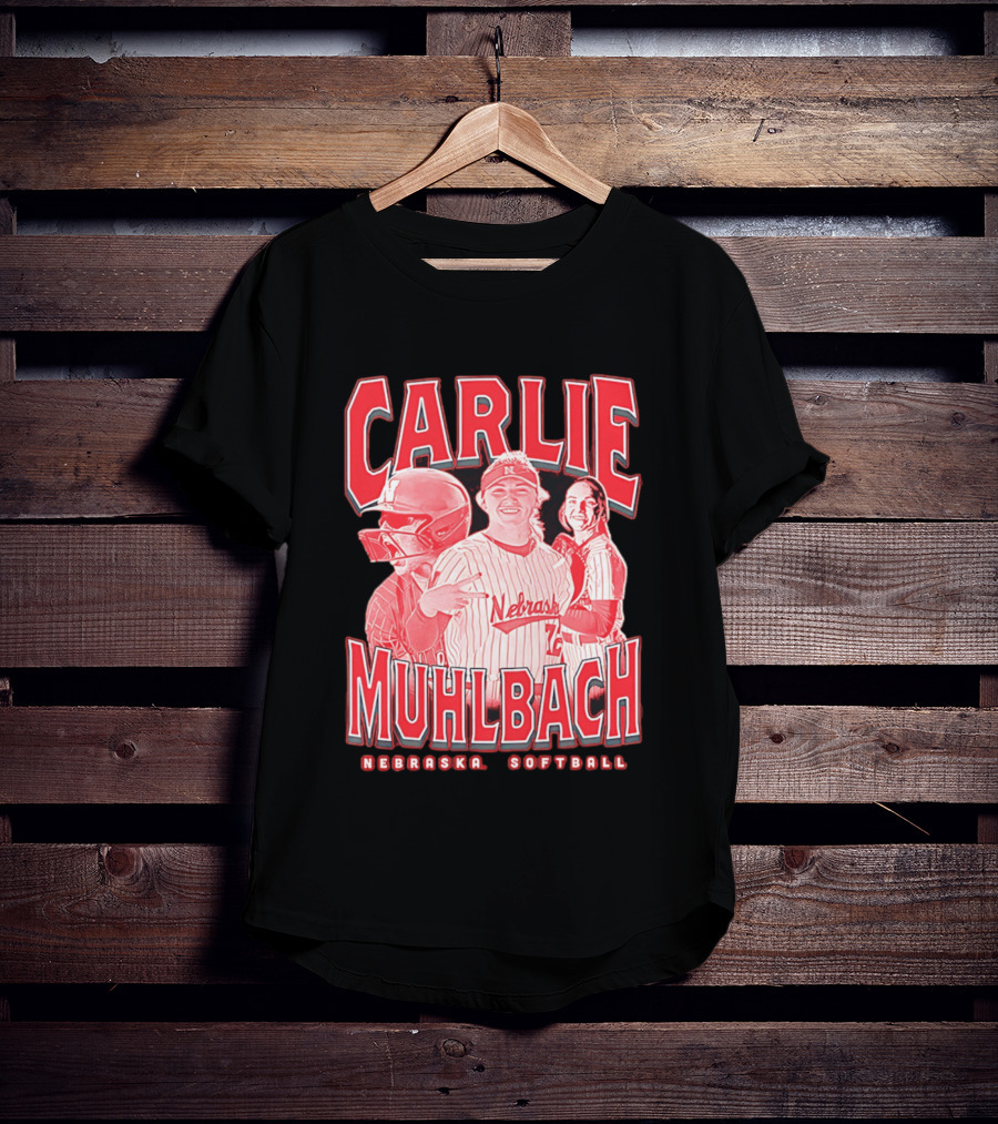 Carlie Muhlbach Nebraska Softball Vintage 90s T-Shirt