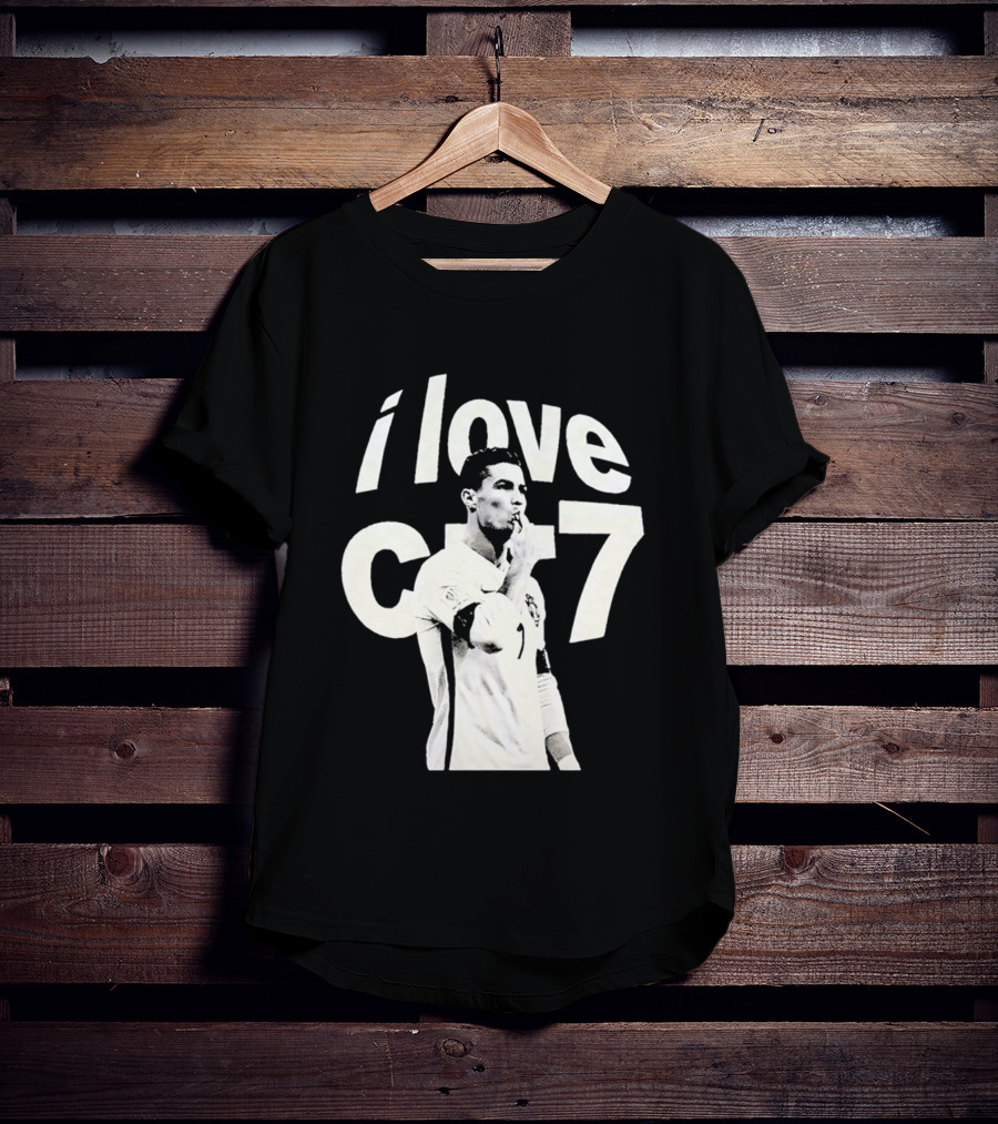 Cristiano Ronaldo I Love CR7 Image Al Nassr GOAT T-Shirt